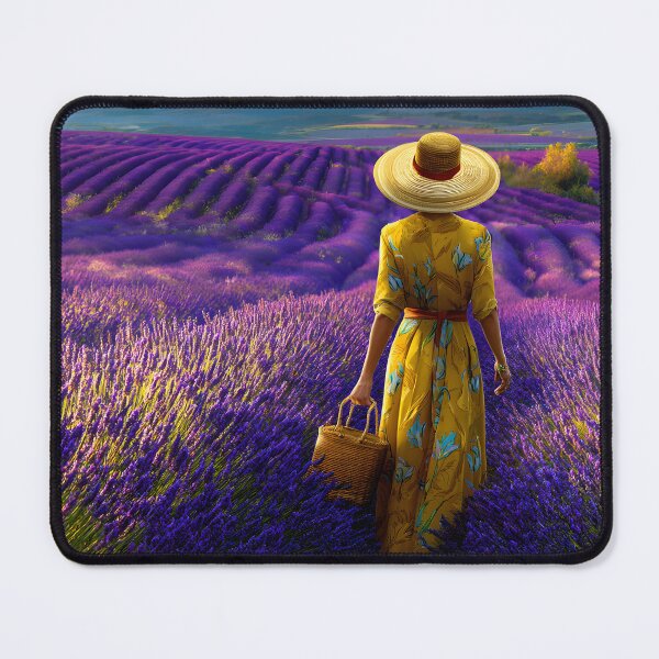 Item preview, Woman Walking Through Lavender Field in Tuscany designed and sold by Artessie.