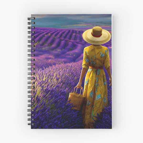 Item preview, Woman Walking Through Lavender Field in Tuscany designed and sold by Artessie.