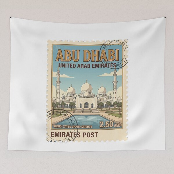 Item preview, Sheikh Zayed Grand Mosque Abu Dhabi Travel Stamp designed and sold by k3rstman1.