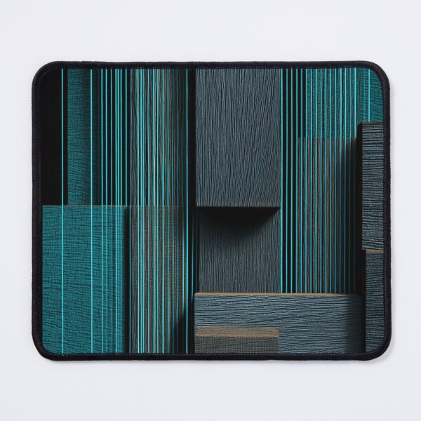 Item preview, Dark Teal 3D Geometric Blocks Abstract Neon Lines Texture designed and sold by LYAN-STORE.