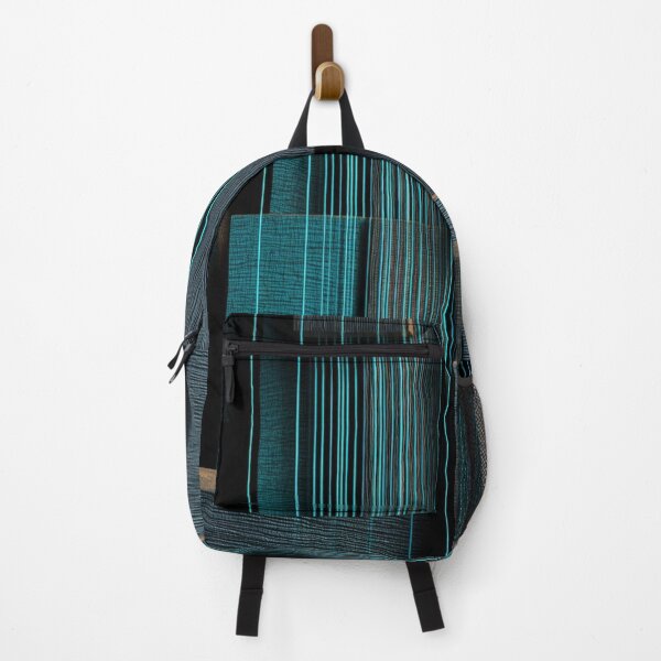 Item preview, Dark Teal 3D Geometric Blocks Abstract Neon Lines Texture designed and sold by LYAN-STORE.