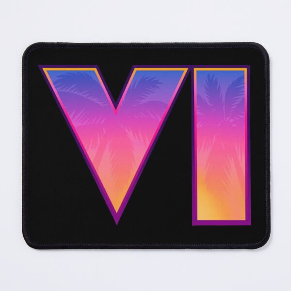 Item preview, Vice City VI Sunset Neon Palms - Retro Gaming T-Shirt Logo designed and sold by FluxControl.