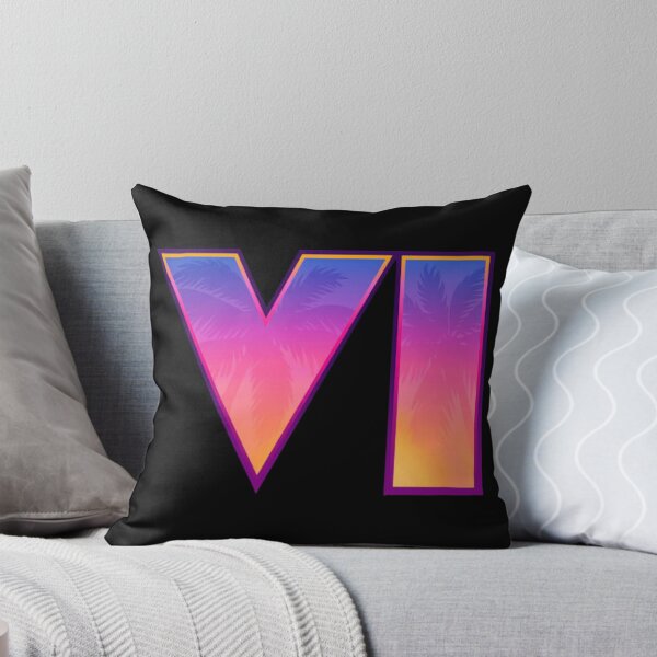 Item preview, Vice City VI Sunset Neon Palms - Retro Gaming T-Shirt Logo designed and sold by FluxControl.