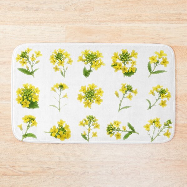 Item preview, Yellow Mustard Flower Botanical Set Canola Blossom Floral Aesthetic designed and sold by Rehnair.