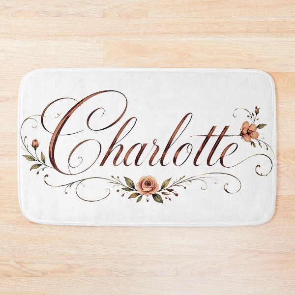 Item preview, Charlotte Vintage Floral Calligraphy Personalized Name Art designed and sold by Hen-C-Art.
