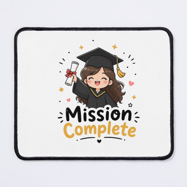 Item preview, Mission Complete Cute Graduation Illustration Sticker | Kawaii Graduate Diploma Design | Graduation Gift for Students designed and sold by Sanika arts .