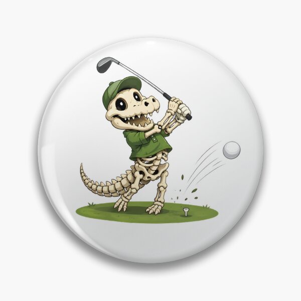 Item preview, Cute Skeleton Crocodile Golfer – Funny Halloween Golf Cartoon Design designed and sold by HoMya.