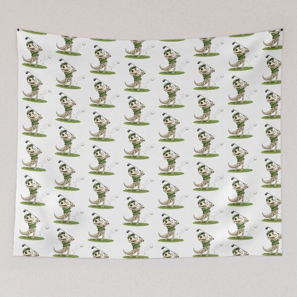Item preview, Cute Skeleton Crocodile Golfer – Funny Halloween Golf Cartoon Design designed and sold by HoMya.