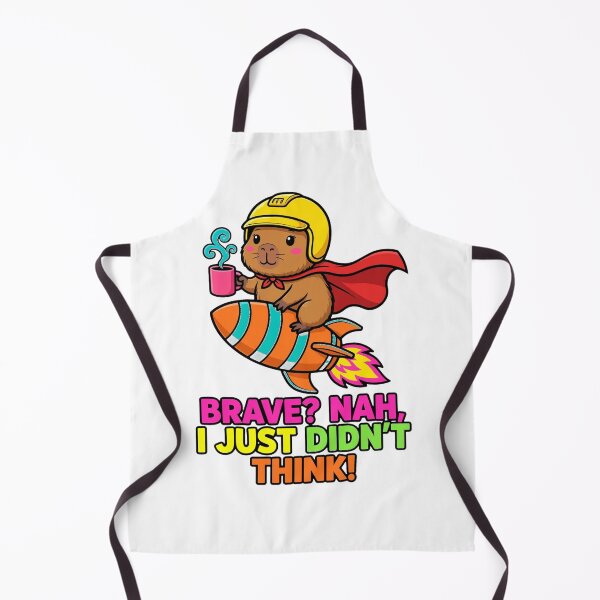 Item preview, capybara, funny brave, rocket, coffee lover, bold humor, colorful, cute brave designed and sold by PrettyCrypt.