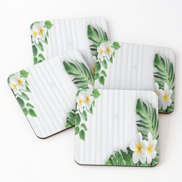 Item preview, Tropical Plumeria White Bamboo  designed and sold by BaddieNz.