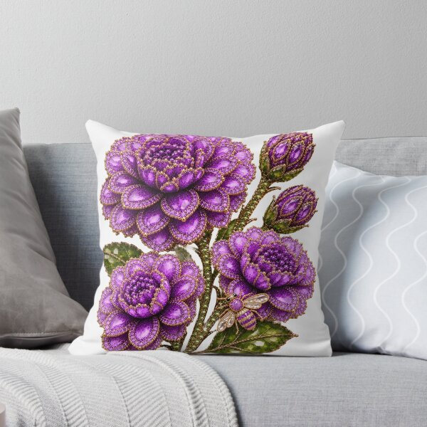 Item preview, CRYSTAL PURPLE ZINNIA FLOWERS  designed and sold by wordspixies.