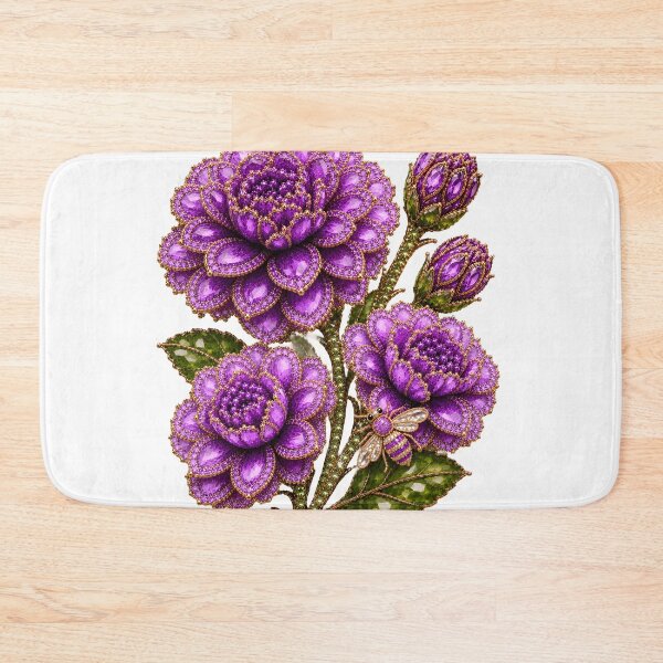 Item preview, CRYSTAL PURPLE ZINNIA FLOWERS  designed and sold by wordspixies.