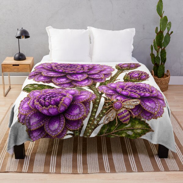 Item preview, CRYSTAL PURPLE ZINNIA FLOWERS designed and sold by wordspixies.
