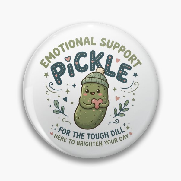 Item preview, Emotional Support Pickle Cute Kawaii Pun | Funny Tough Dill Design designed and sold by LOVEARTDESIGN.
