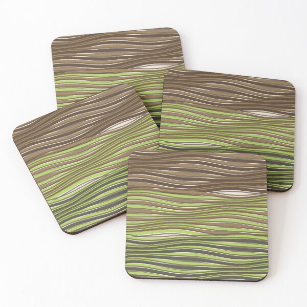 Item preview, Minimalist Wavy Line Texture Pattern Seaweed Salad designed and sold by TexSta.
