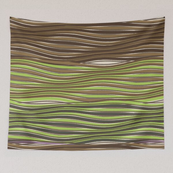 Item preview, Minimalist Wavy Line Texture Pattern Seaweed Salad designed and sold by TexSta.