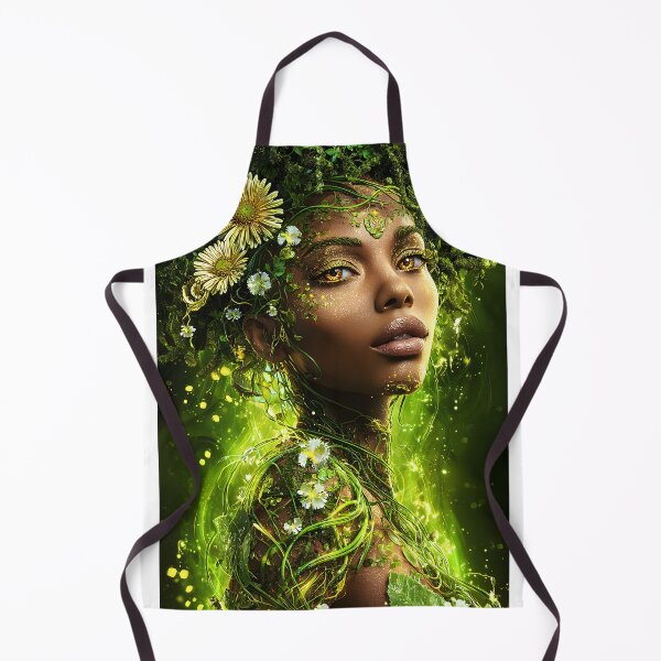Item preview, Enchanting Green Goddess with Floral Crown designed and sold by Artessie.