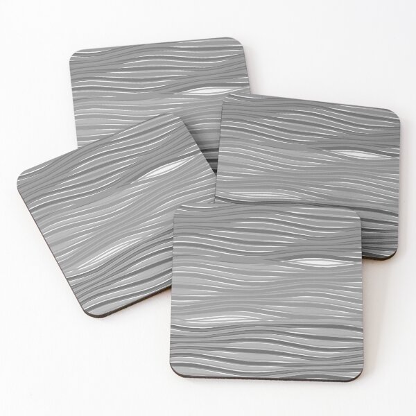 Item preview, Minimalist Wavy Line Texture Pattern Silver designed and sold by TexSta.