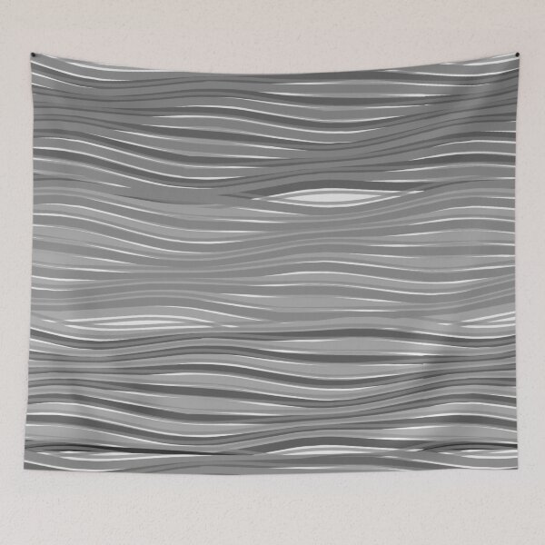 Item preview, Minimalist Wavy Line Texture Pattern Silver designed and sold by TexSta.