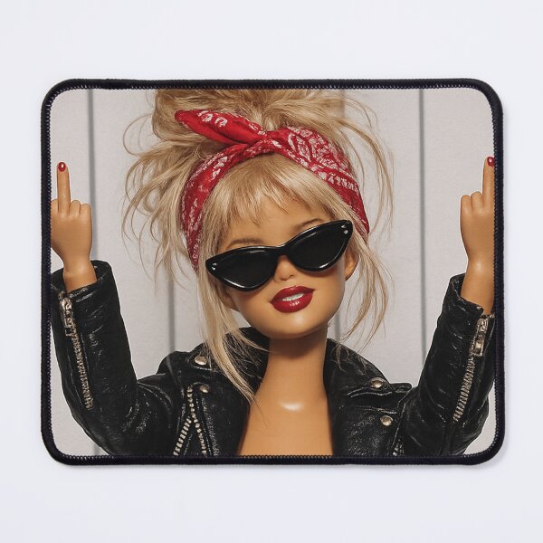 Item preview, Sassy Biker Doll Middle Finger Sunglasses Meme designed and sold by Devilians92.