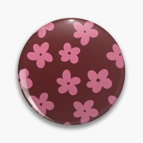 Item preview, Pink and Maroon Flower Pattern designed and sold by The Innocent Ghost Project.