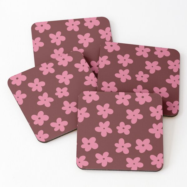 Item preview, Pink and Maroon Flower Pattern designed and sold by The Innocent Ghost Project.