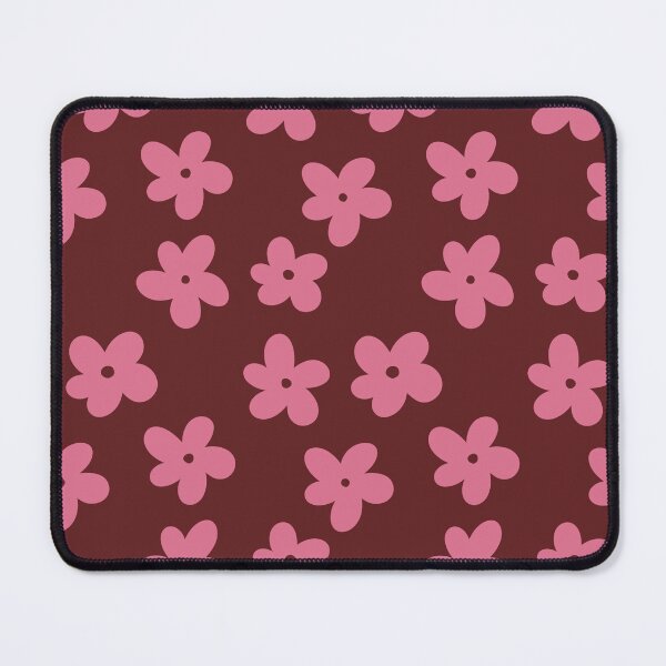 Item preview, Pink and Maroon Flower Pattern designed and sold by The Innocent Ghost Project.