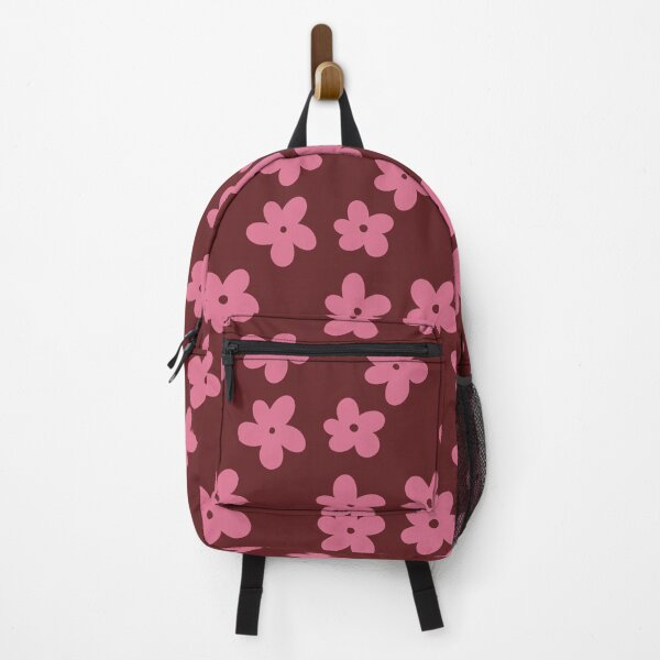 Item preview, Pink and Maroon Flower Pattern designed and sold by The Innocent Ghost Project.
