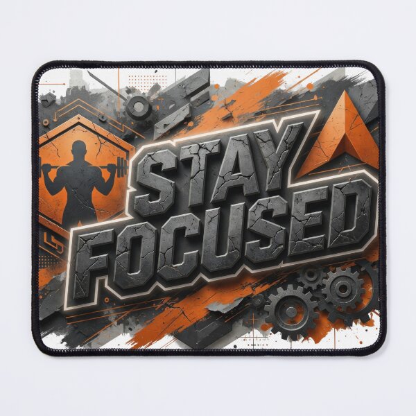 Item preview, Dynamic STAY FOCUSED 3D Text Art designed and sold by dazzlemakers.
