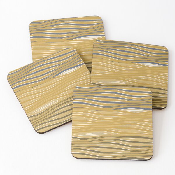 Item preview, Minimalist Wavy Line Texture Pattern Gold designed and sold by TexSta.