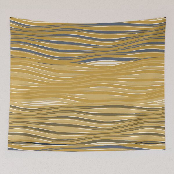 Item preview, Minimalist Wavy Line Texture Pattern Gold designed and sold by TexSta.