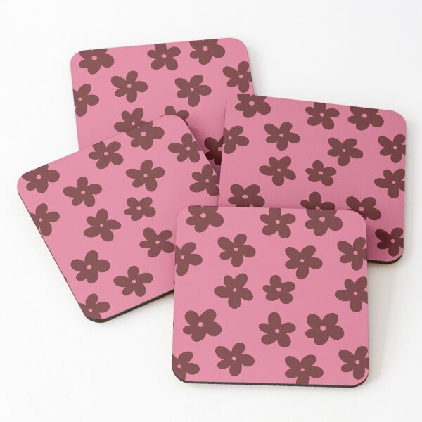 Item preview, Maroon and Pink Flower Pattern designed and sold by The Innocent Ghost Project.