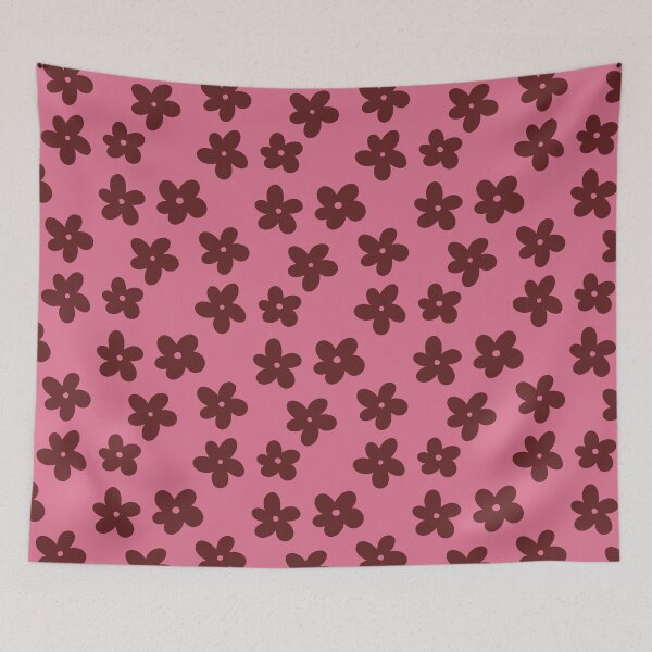 Item preview, Maroon and Pink Flower Pattern designed and sold by The Innocent Ghost Project.