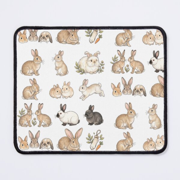 Item preview, Cute Bunny Rabbit Watercolor Set Soft Cottagecore Animals Aesthetic designed and sold by Rehnair.