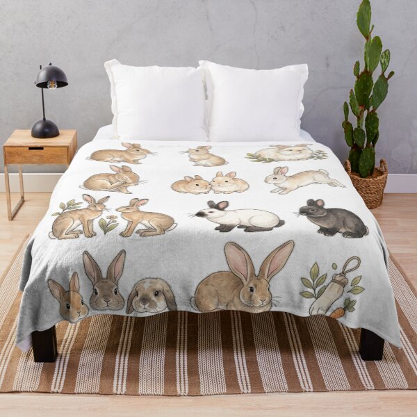 Item preview, Cute Bunny Rabbit Watercolor Set Soft Cottagecore Animals Aesthetic designed and sold by Rehnair.
