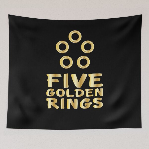 Item preview, Five Golden Rings Song 12 Days Christmas designed and sold by KNUXX Shop.