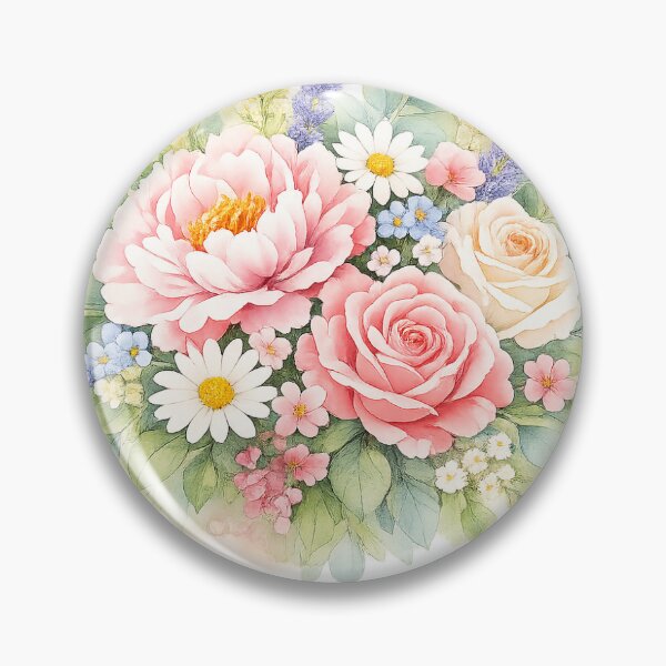 Item preview, Pastel Watercolour Spring Flower Bouquet designed and sold by Bakes Designs.
