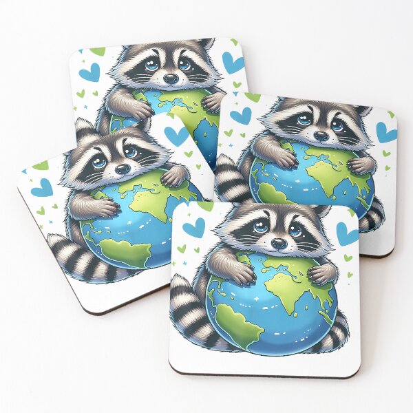 Item preview, Cute Raccoon Earth Day Hug The Earth designed and sold by KathrinEgger.