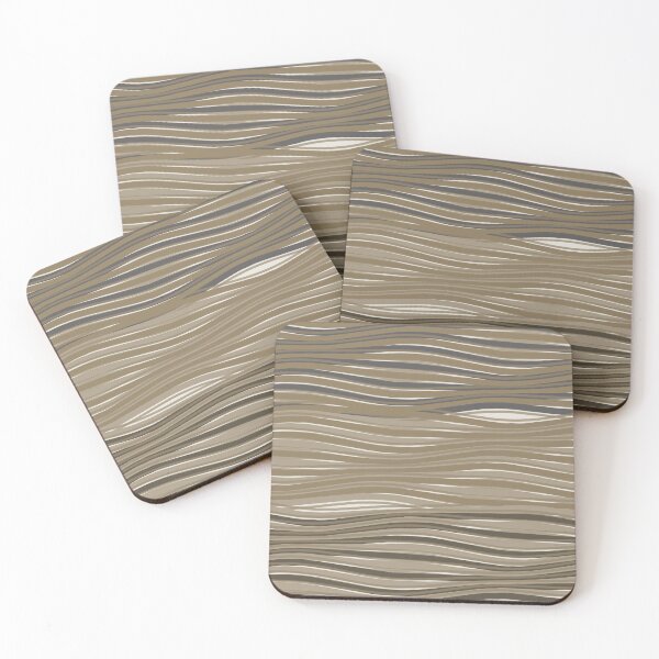 Item preview, Minimalist Wavy Line Texture Pattern Sumi designed and sold by TexSta.