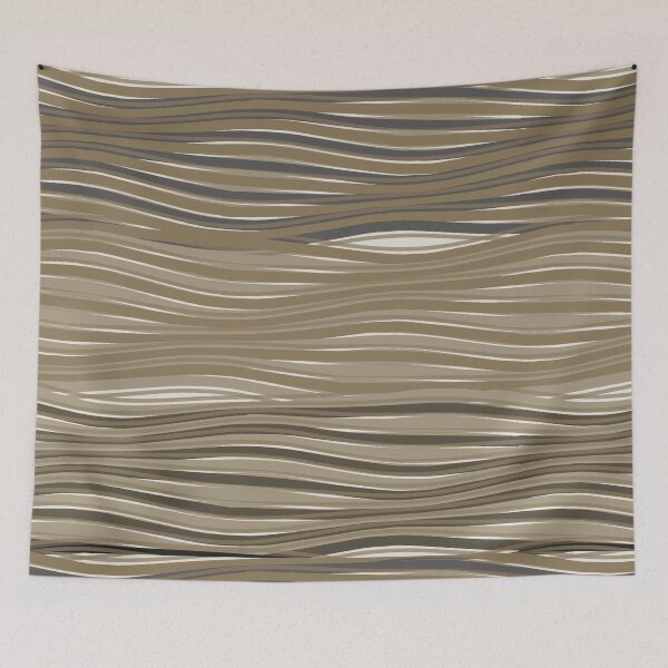 Item preview, Minimalist Wavy Line Texture Pattern Sumi designed and sold by TexSta.