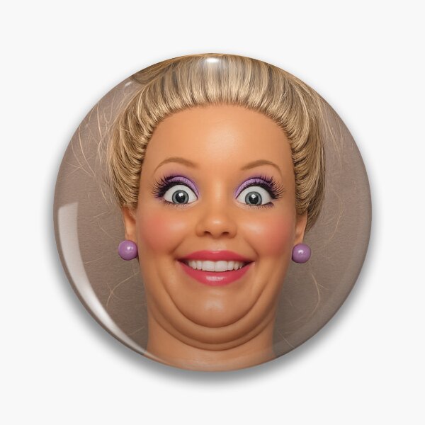 Item preview, Funny Double Chin Doll Forced Smile Meme designed and sold by Devilians92.