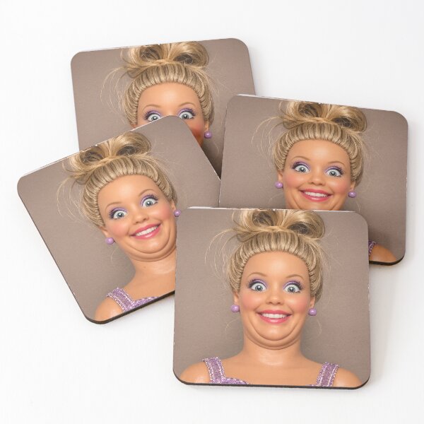 Item preview, Funny Double Chin Doll Forced Smile Meme designed and sold by Devilians92.
