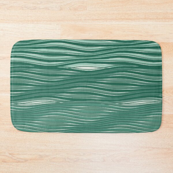 Item preview, Minimalist Wavy Line Texture Pattern Green Mint designed and sold by TexSta.