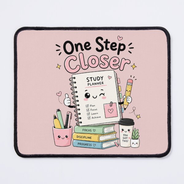 Item preview, One Step Closer Cute Study Planner Kawaii Student Motivation Sticker | Study Aesthetic School Planner Design designed and sold by Sanika arts .