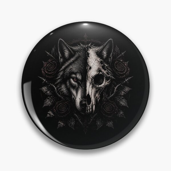 Item preview, Wolf Skull Roses designed and sold by DesignedByMarty.