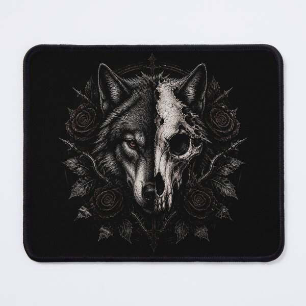 Item preview, Wolf Skull Roses designed and sold by DesignedByMarty.