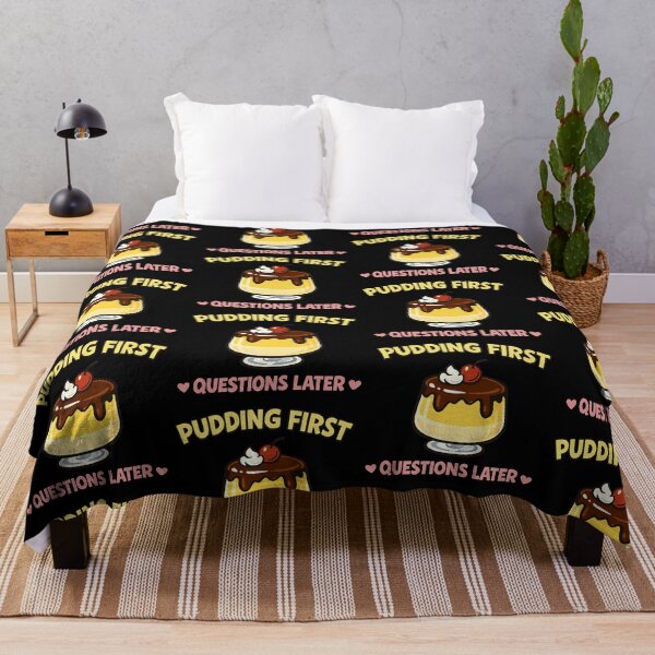 Item preview, Pudding First Questions Later Funny Dessert Lover Design designed and sold by TeeTimeTreasure.