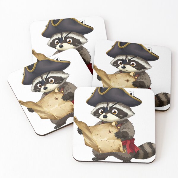 Item preview, Raccoon Pirate Treasure Map designed and sold by pumsquare.