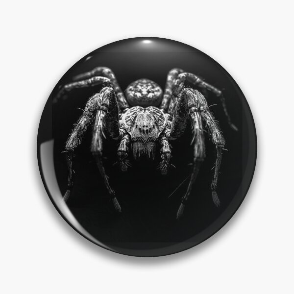Item preview, Giant Spider Close-Up Monochrome Arachnid Horror Art designed and sold by inkoutninja.