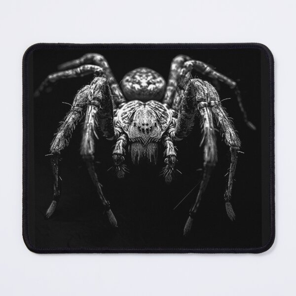 Item preview, Giant Spider Close-Up Monochrome Arachnid Horror Art designed and sold by inkoutninja.